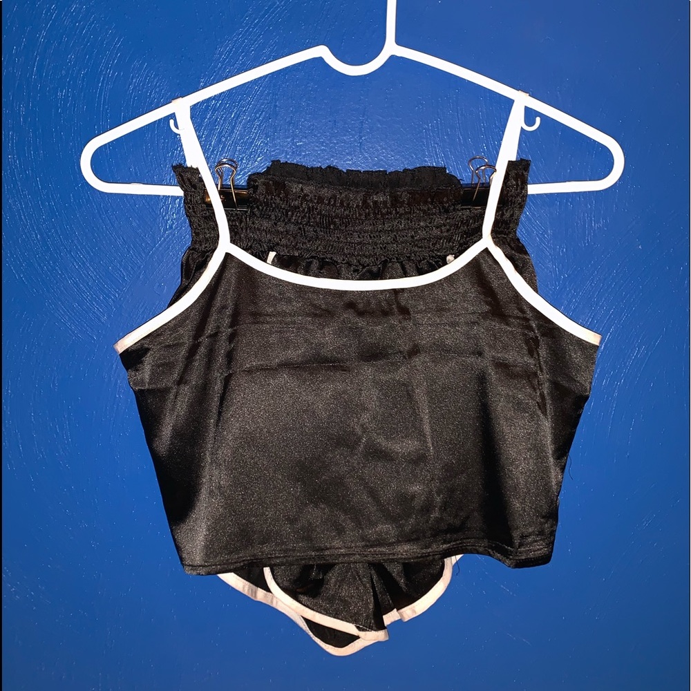 cropped top and shorts set